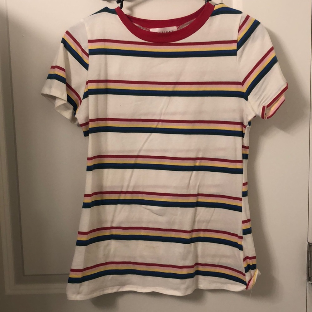 Striped multicolor shirt.